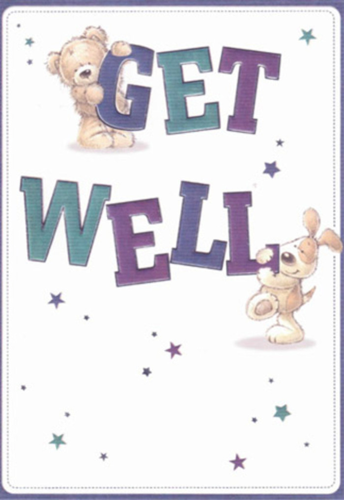 This get well card captures the spirit of Southfields' neighbourly kindness, illustrated by the playful companionship of a bear and a floppy-eared puppy. The duo is framed by a constellation of lively, hand-drawn stars that appear to scatter wishes of good health and happiness, reminiscent of the optimism carried in fresh floral deliveries along Augustus Road. The bold message, shaded in radiant purples and gentle aquas, stands out with an energy that's playful yet grounded-each letter positioned artfully, much like the blooms in a thoughtfully arranged bouquet. Subtle textures in the artwork-the fluff of the teddy bear's fur, the soft sheen of the puppy's ears-convey an almost tangible sense of comfort, inviting you to imagine the card's recipient feeling both soothed and uplifted. The creamy white background is bright and embracing, akin to the natural daylight streaming into a sunlit Southfields shop window, accentuating every comforting detail. With each brushstroke and speckled star, the card radiates a positivity that echoes the heartfelt care local florists pour into every arrangement. Just as a bespoke bouquet offers solace and cheer, this card brings a blend of innocence and reassurance-a loving reminder of connection within the Southfields community.