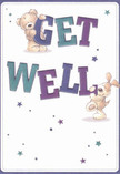 Glowing with playful hope, this charming get well card-often seen in Southfields' favourite family florist displays-is a gentle balm for anyone on the mend. Two adorable friends, a wide-eyed teddy bear and a spirited puppy, animate the scene, each cheerfully holding and balancing vibrant 'Get Well' letters in refreshing shades of indigo and teal. Their soft, fluffy fur and velvety ears are rendered so vividly, they seem almost huggable, radiating the tactile comfort you'd expect from a hand-tied bouquet delivered nearby Wimbledon Park. Sprinkled throughout, starlit bursts in blue and purple hues add a whimsical optimism, suggesting the limitless wishes for recovery that neighbours across Southfields often share. The creamy, uncluttered background breathes lightness into the design, offering a sense of clarity and peace that's especially precious when someone is unwell. Every illustrated detail-playful postures, smiling faces, energetic typography-blends to create a sense of warmth and encouragement, like sending sunshine with every petal. This card, crafted with care and a dash of local cheer, carries not just a sincere message, but the spirit of support that defines Southfields community.