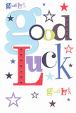 Echoing the uplifting atmosphere of Southfields, this vibrant good luck card bursts with colour and encouragement, perfect for sending alongside a fresh bouquet from a neighbourhood florist. The words 'Good Luck' leap across a clean white card in playful harmony, each letter painted in a palette of pastel blue, lively red, moss green, and rich purple-hues reminiscent of gardens in bloom along Augustus Road. Sprinkles of navy, lilac, and zesty lime stars add dynamic movement and the suggestion of infinite possibilities, like wishes sent soaring into the night sky on a breezy Southfields evening. The card's surface is satisfyingly smooth, evoking the tactile pleasure of running fingers over quality cardstock after unwrapping a lovingly prepared bouquet. In every stroke and colour pairing, there is thoughtfulness, as if the designer mixed each shade to echo the supportive community and optimism that Southfields is known for. Ideal for new careers, housewarmings, or exam milestones, the card channels both the simplicity of a friend's belief and the heartfelt hopes found in every delivery arranged by a local florist, weaving together support, cheer, and local pride in one meaningful gesture.